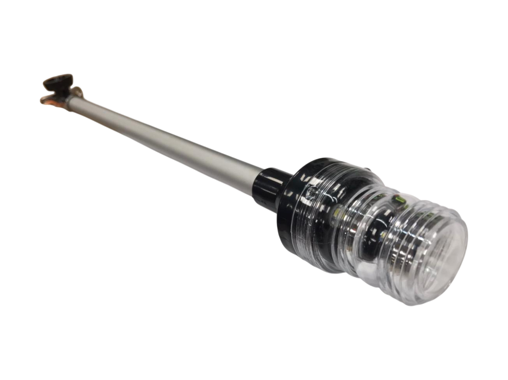 Luz de tope rebatible larga con base de Bronce Cromado con lampara de led