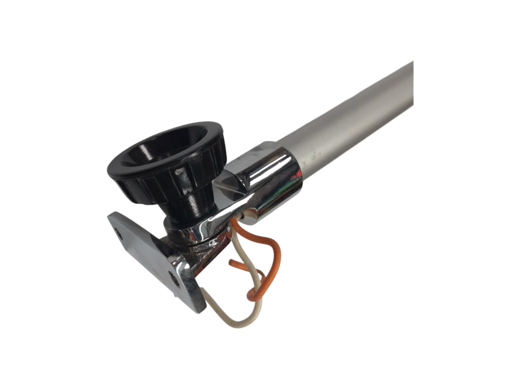 Luz de tope rebatible larga con base de Bronce Cromado con lampara de led