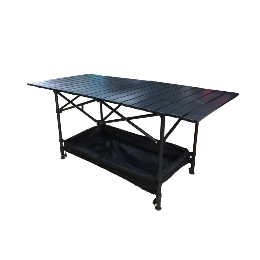 Mesa Plegable Awayco Enrollable Aluminio Calidad Superior Negro