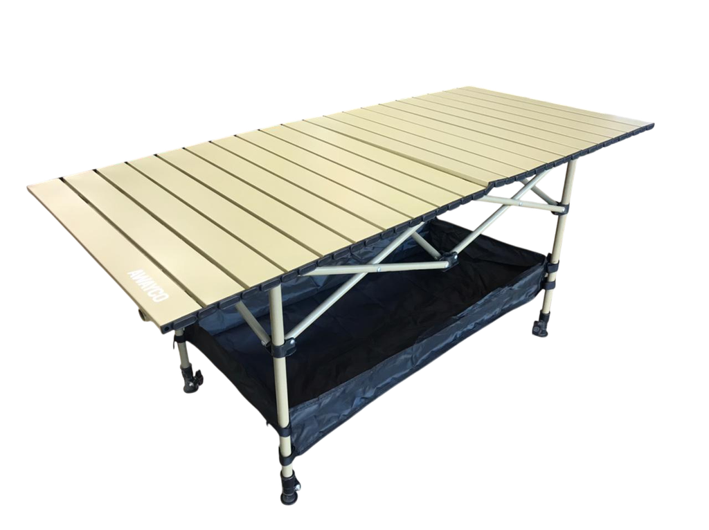 Mesa Plegable Awayco Enrollable  Calidad Superior Beige