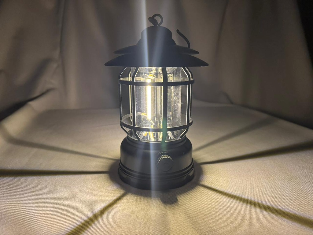 Farol Led Camping Awayco Recargable Con Bateria Negro