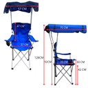 Silla Camping TOP Awayco Plegable Portátil Con Techo Toldo Azul