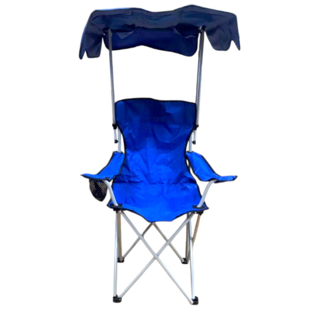 Silla Camping TOP Awayco Plegable Portátil Con Techo Toldo Azul