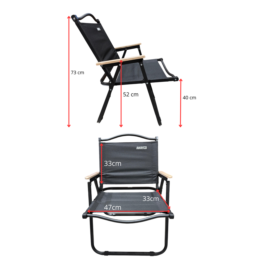 Silla Reposera Awayco Premium Plegable Jardin Camping Descansar Negro
