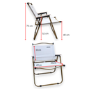 Reposera Awayco Premium Plegable Jardin Camping Descansar Beige