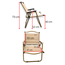 Reposera Awayco Premium Plegable Jardin Camping Descansar Beige