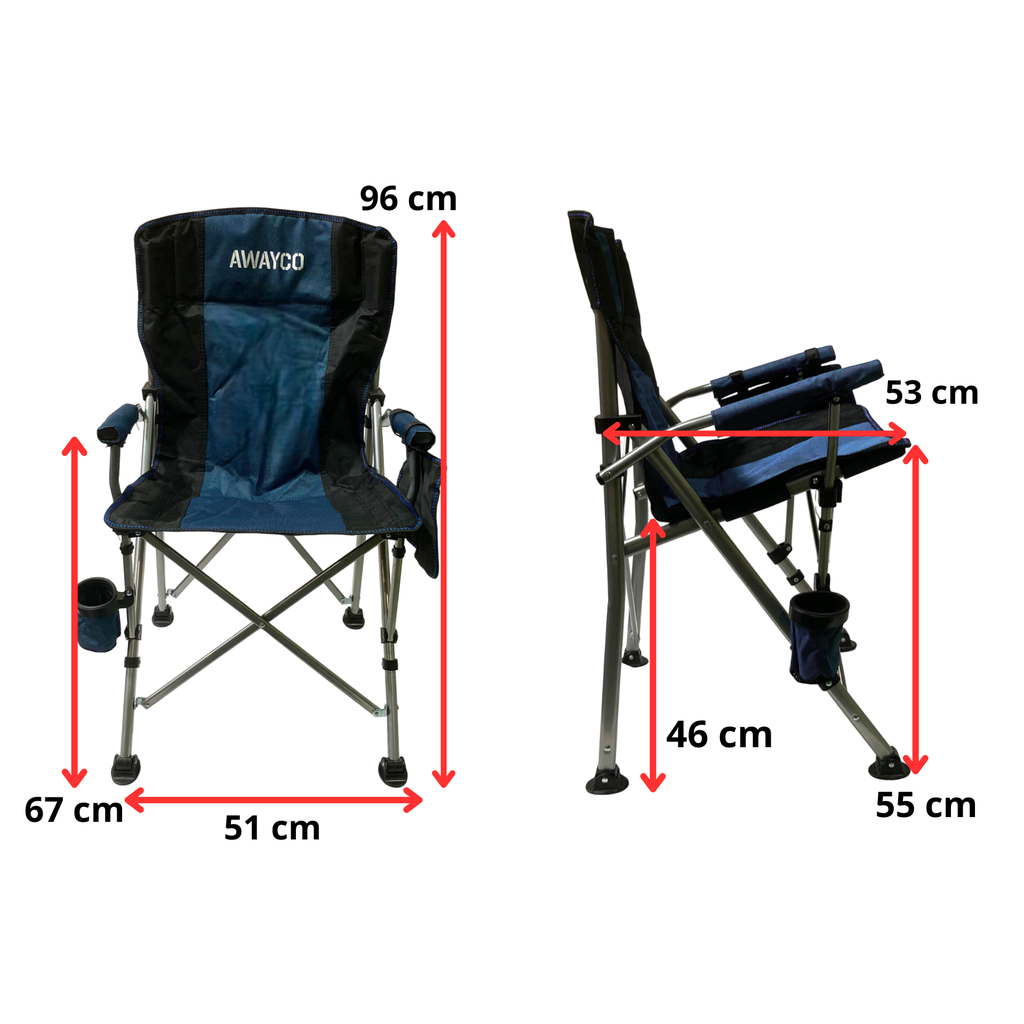 Silla Sillon Director Boss Awayco Plegable Camping Xl Reforzado Azul