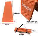 Aislante Térmico Portátil Awayco Aire Libre Mat Campamento Naranja