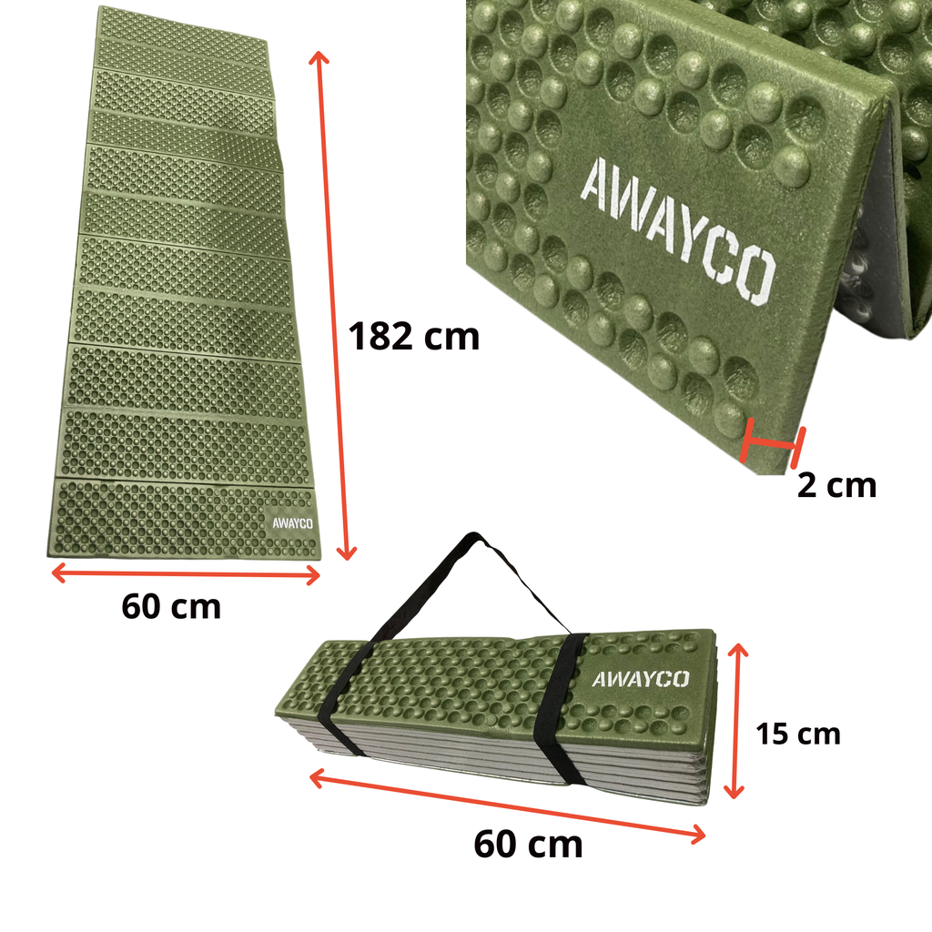 Aislante Térmico Portátil Awayco Aire Libre Mat Campamento Verde