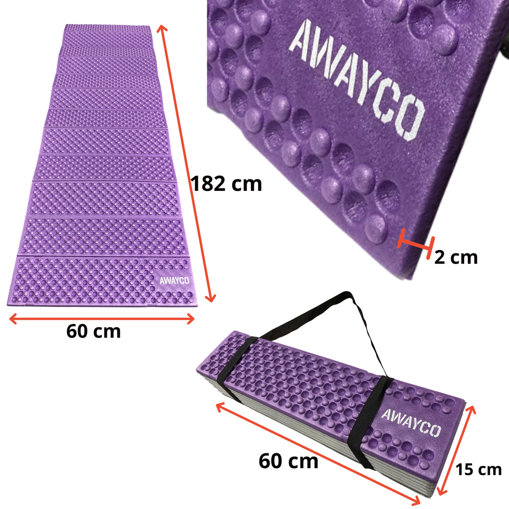 Aislante Térmico Portátil Awayco Aire Libre Mat Campamento Violeta