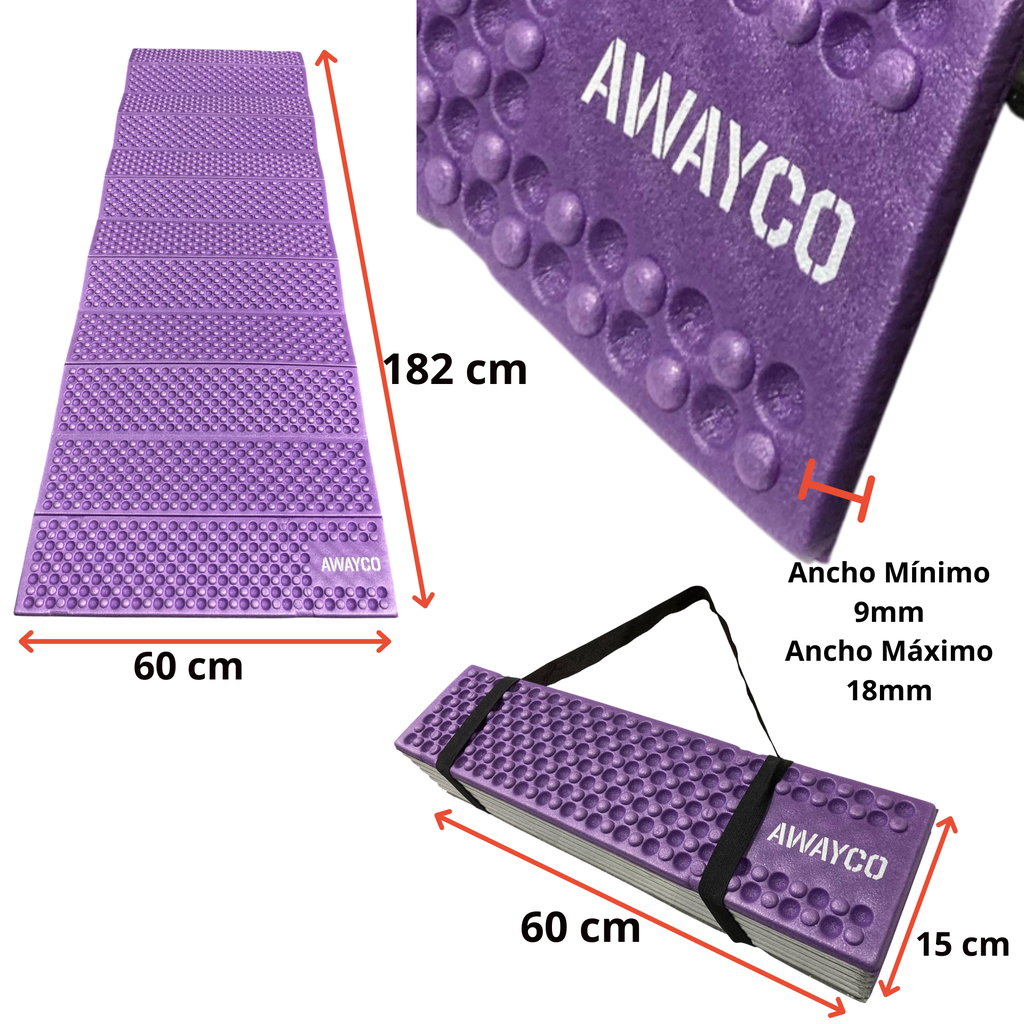 Aislante Térmico Portátil Awayco Aire Libre Mat Campamento Violeta