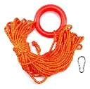 Cuerda Salvavidas 30m Mosqueton Y Aro Flotante Rescate Cabo 
