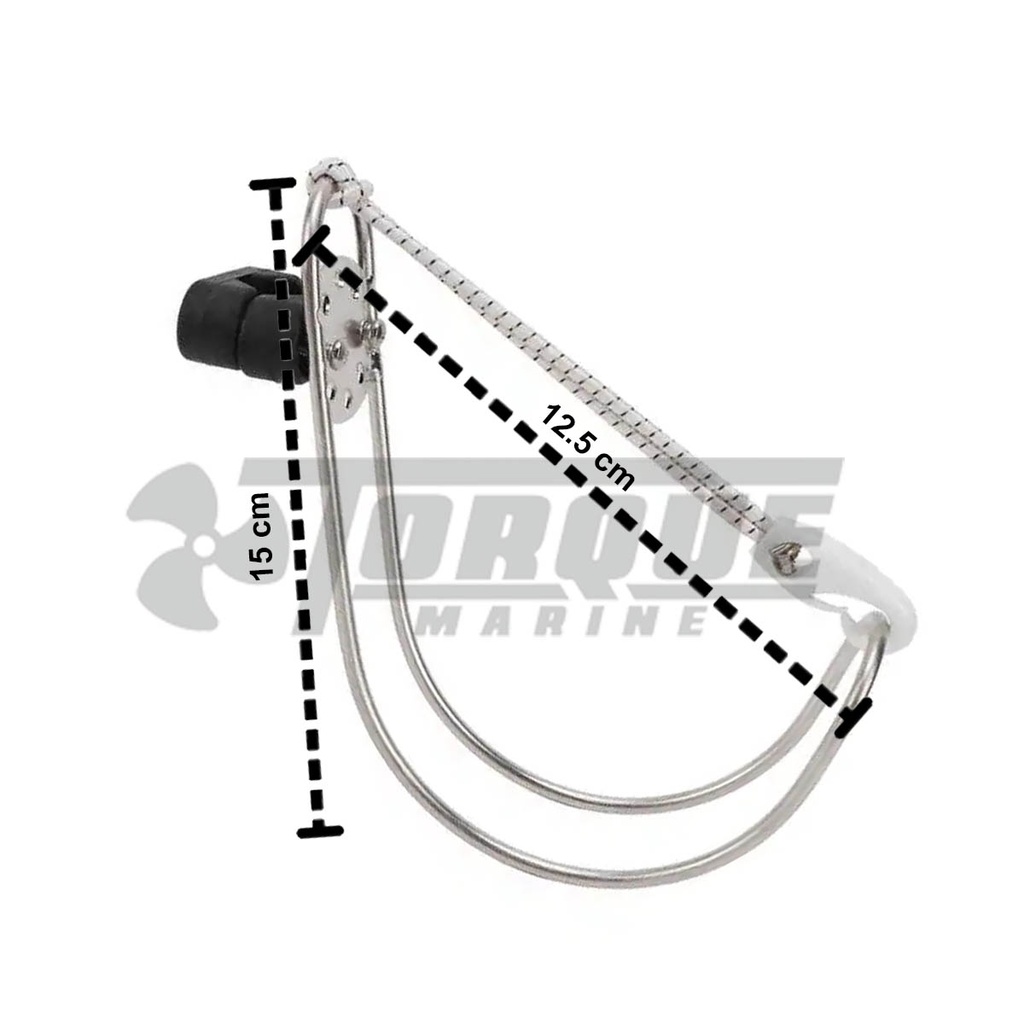 Salvavidas Circular Torque Marine Blanco Con Soporte Y Cabo