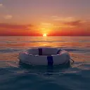 Salvavidas Circular Torque Marine Blanco Con Soporte Y Cabo