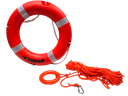 Salvavidas Circular Torque Marine Plástico 58 Cm + Cuerda 30 Metros