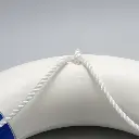 Salvavidas Circular Torque Marine Blanco Azul + Cuerda 30m