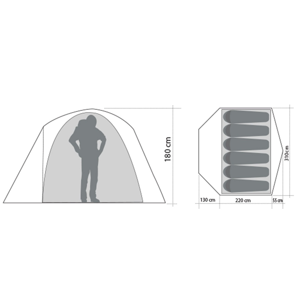 Carpa Family Dome 6 Personas Doite Hi Camper Xr6