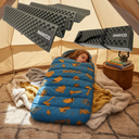 Bolsa Dormir Infantil + Aislante Plegable Awayco Camping Bolsa Azul - Aislante Violeta