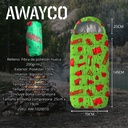 Bolsa Dormir Infantil + Aislante Plegable Awayco Camping Bolsa Azul - Aislante Violeta