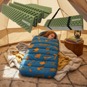 Bolsa Dormir Infantil + Aislante Plegable Awayco Camping Bolsa Azul - Aislante Violeta