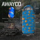 Bolsa Dormir Infantil + Aislante Plegable Awayco Camping Bolsa Azul - Aislante Violeta