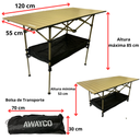 Mesa Plegable Awayco Enrollable  Calidad Superior Beige