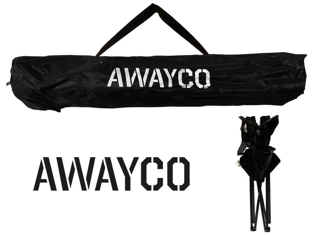 Silla Plegable SUN Awayco Camping Reforzada Pesca Director Reposera Negro