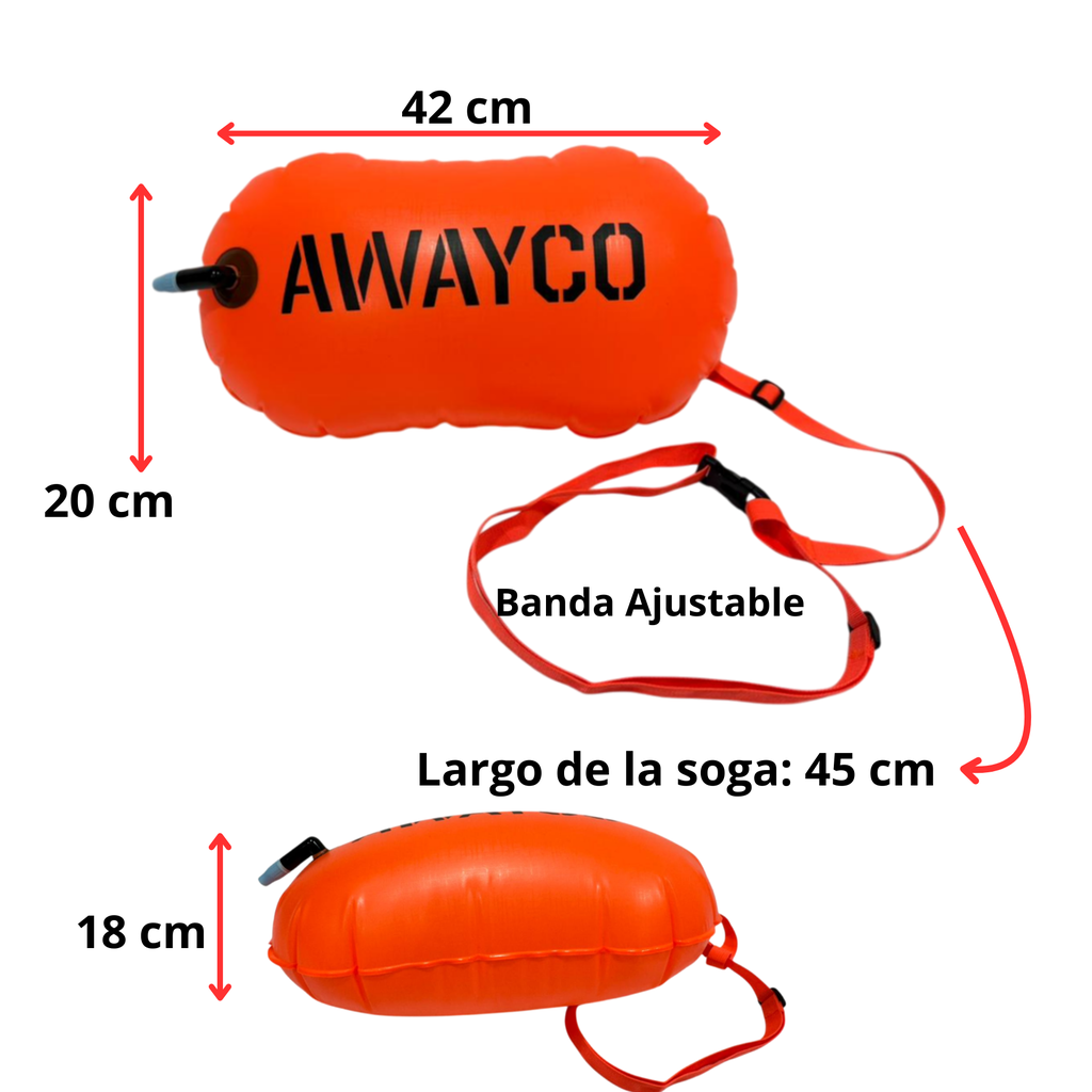 Boya De Nado Awayco Natación Triatlón Aguas Abiertas Swim Buoy