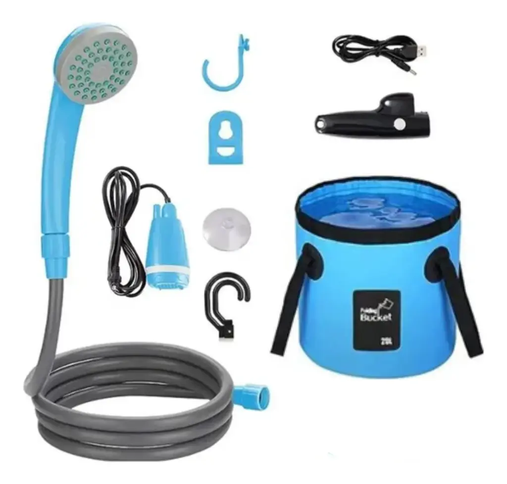Carpa Baño Awayco Box Vestidor Cambiador Con Inodoro Químico Torque Marine 10l + Ducha USB Awayco+ Liquido Faba  