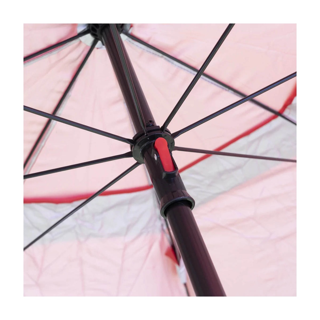 Sombrilla c/Rompeviento Spinit 2.5m Rojo