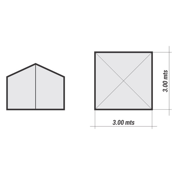 Gazebo Plegable Outdoors Camo 3x3 Aluminio 3 Paredes