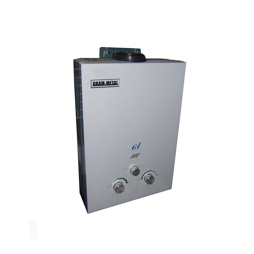 Combo Calefón Bram Metal 6lts + Bomba Presurizada 35 Psi