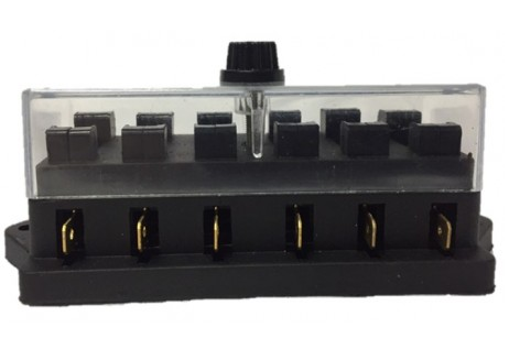 Fusilera Fusiblera Universal 6 Fusibles Plano Con Tapa