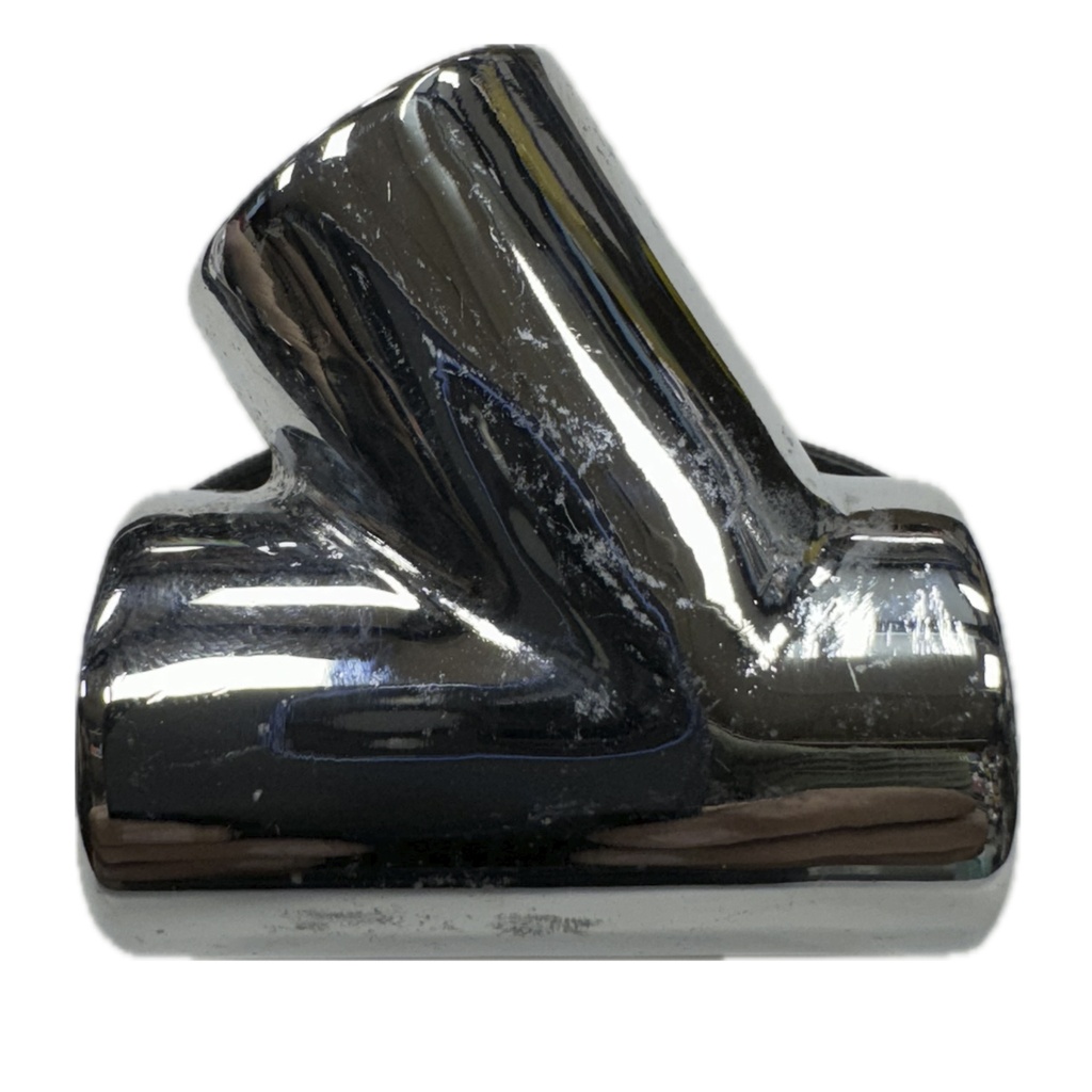 Conexión T Inclinada Para Guardamancebo 23mm Bronce Cromado