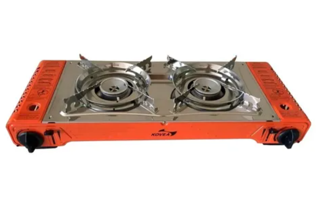 Cocina Anafe Camping Portátil Doble 2 Hornallas Con Maletin