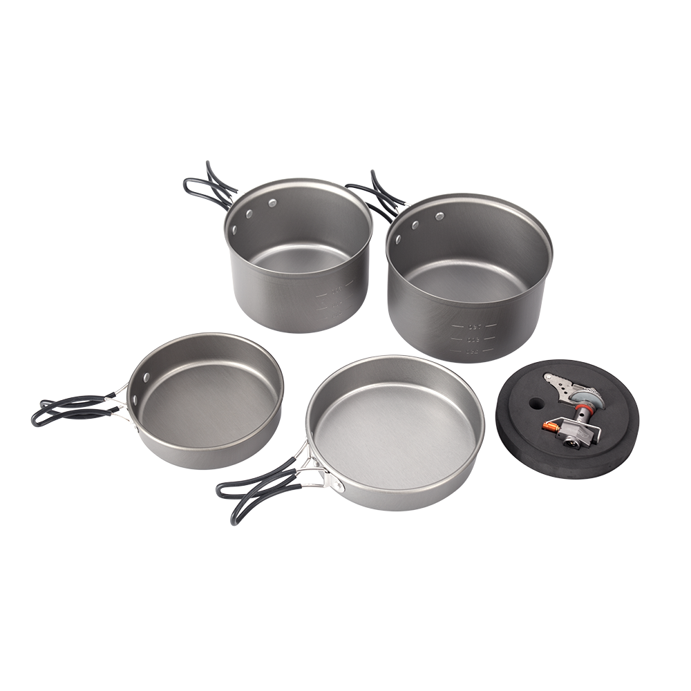 Set De Cocina Marmita Kovea Con Mini Calentador Plegable 
