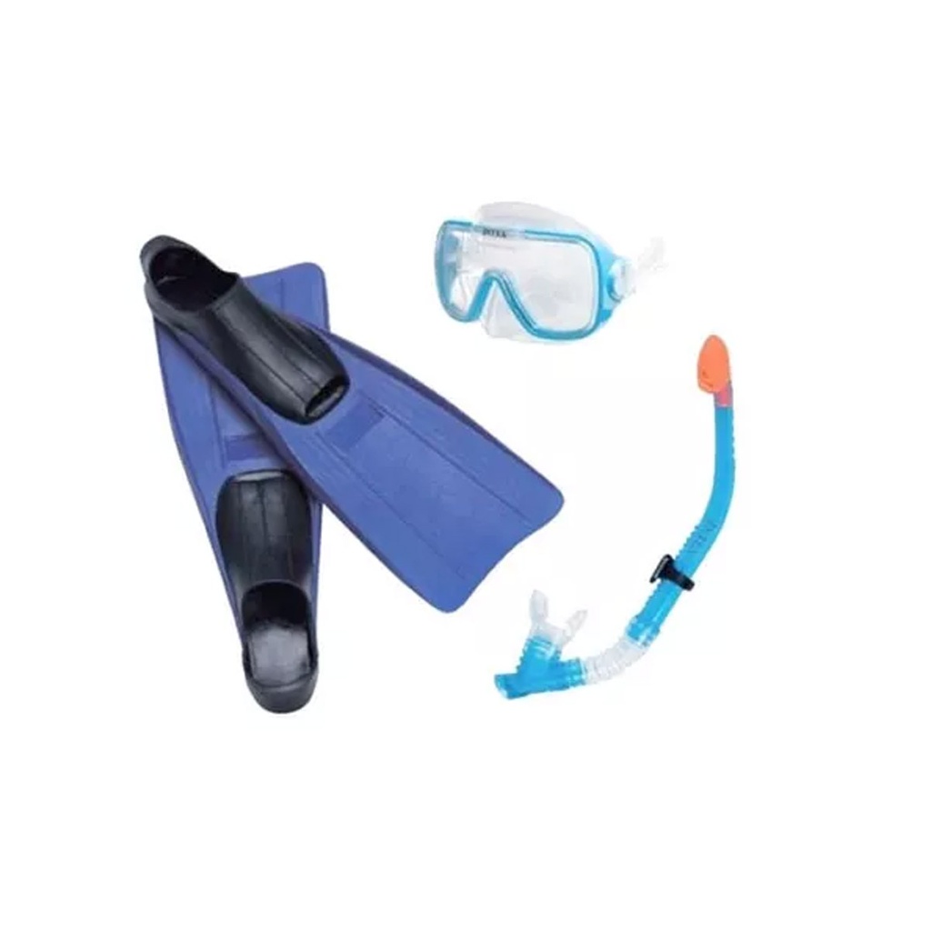 Mascara Para Buceo Intex Set Con Snorkel Y Patas Rana