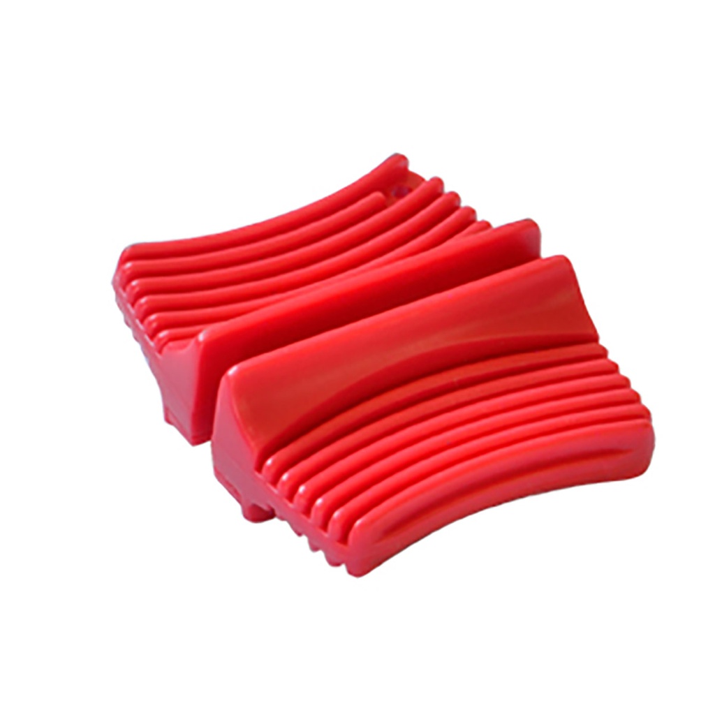 Afilador ceramico para cuchillos  plástico rojo rectangular cuadrado