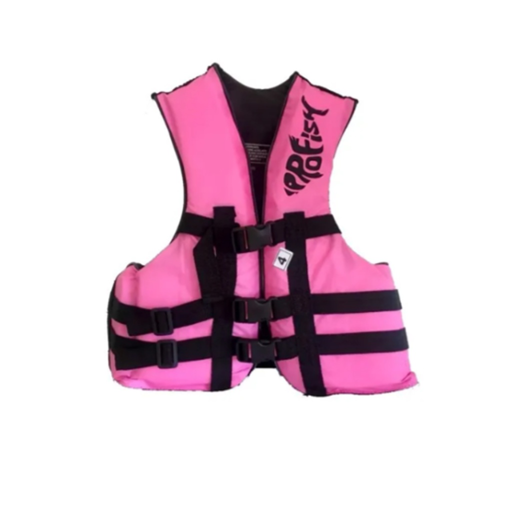 Chaleco Salvavidas Aquafloat Pro Fish 3 Cinturones Pesca Talle 04 Rosa