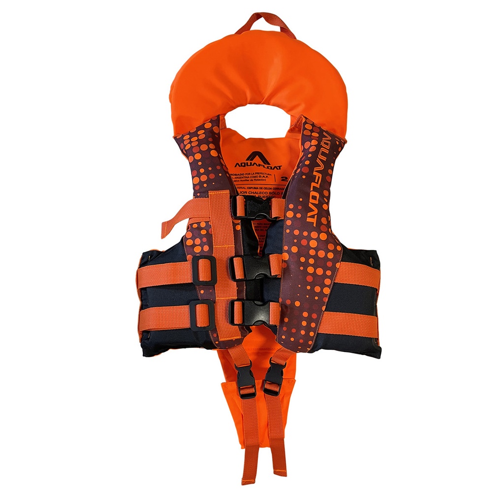  Chaleco Salvavidas Aquafloat Ski Niño Con Cuello Estampado Talle 02
