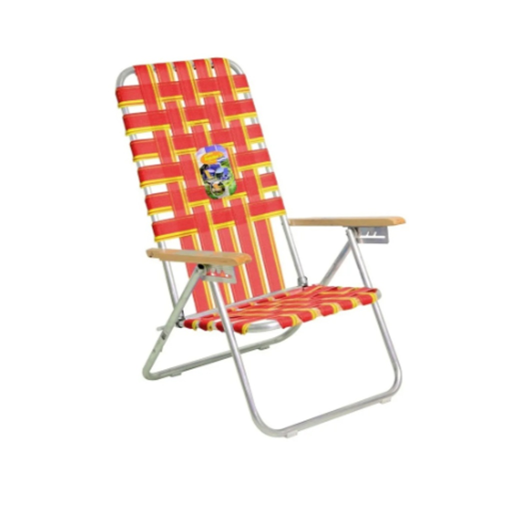 Sillon Reposera Aluminio 7/8  Plegable 5 Posiciones Solcito 1065