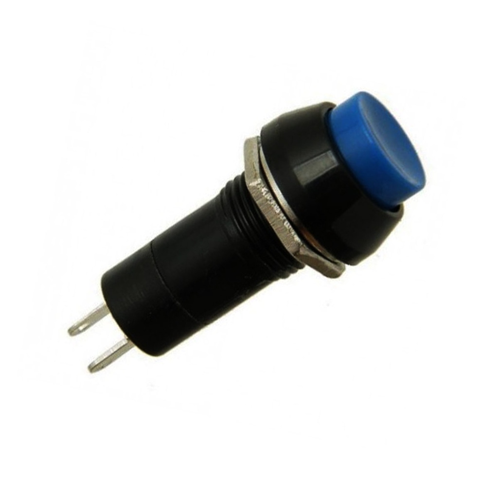 BOTON PULSADOR REDONDO AZUL