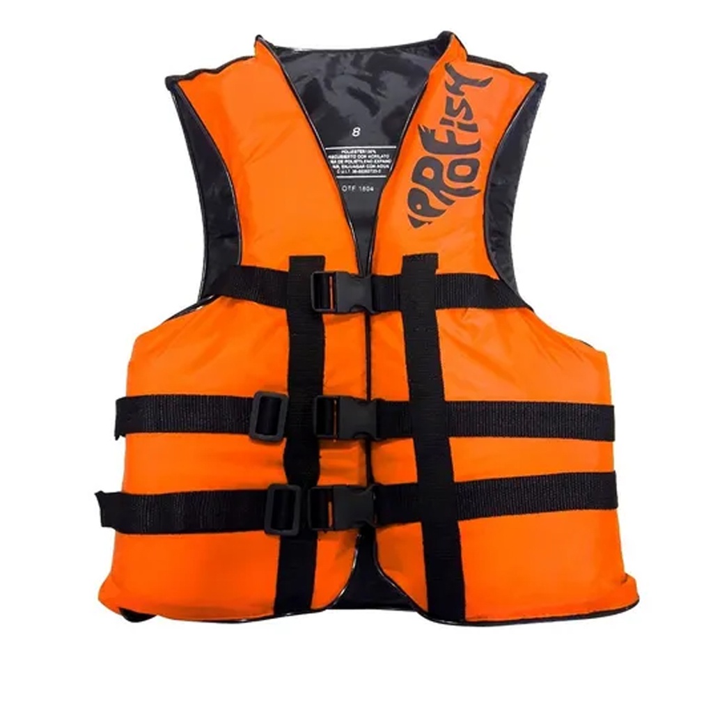 Chaleco Salvavidas Aquafloat Pro Fish 3 Cinturones Pesca Talle 12 Naranja