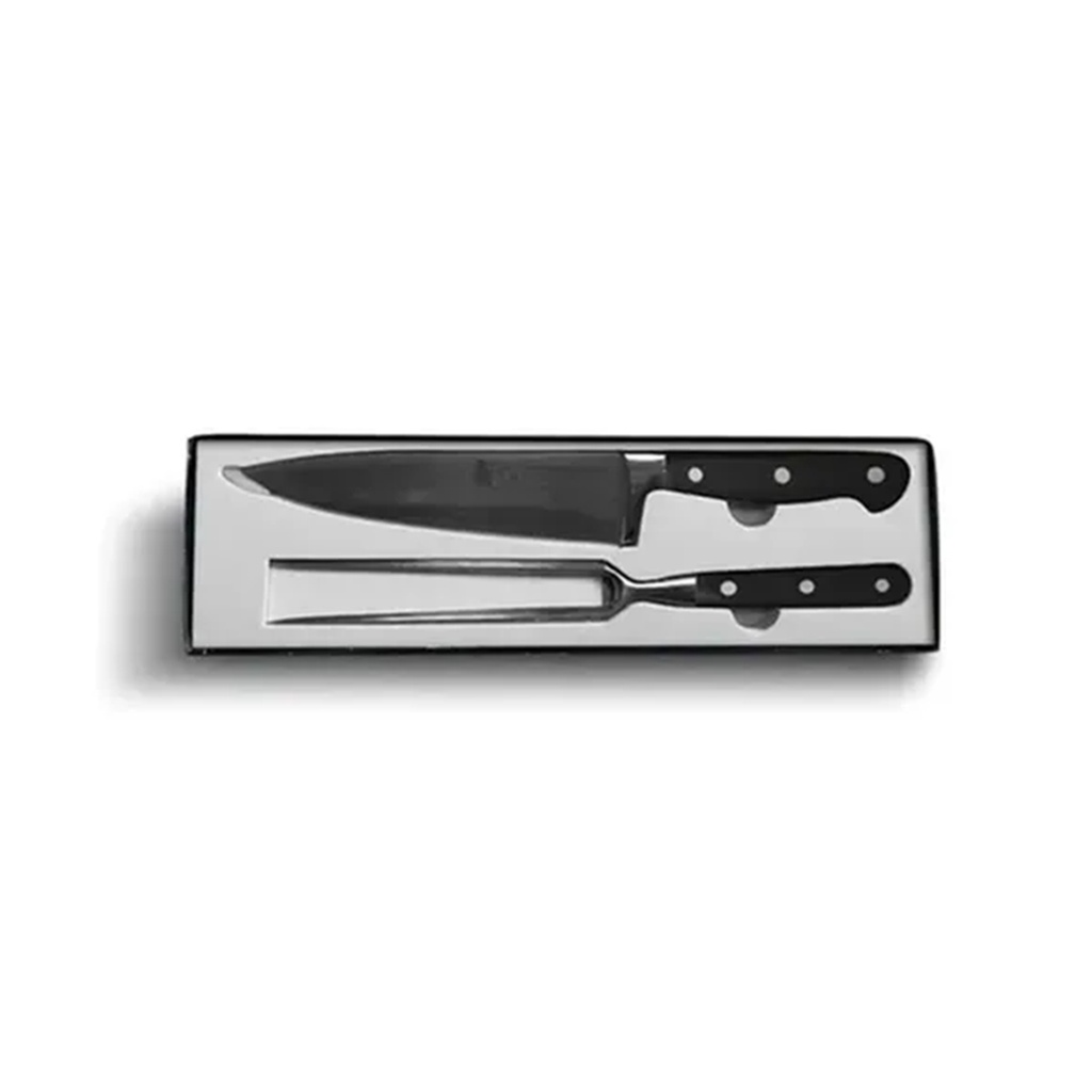 JUEGO &quot;TRENTO&quot; 2P CUCHILLO/TRINCHE NEGRO