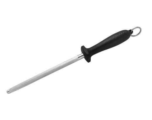 HOGAR III Espiga rayada de 15cm con cabo PPL negro y arandela para colgar
