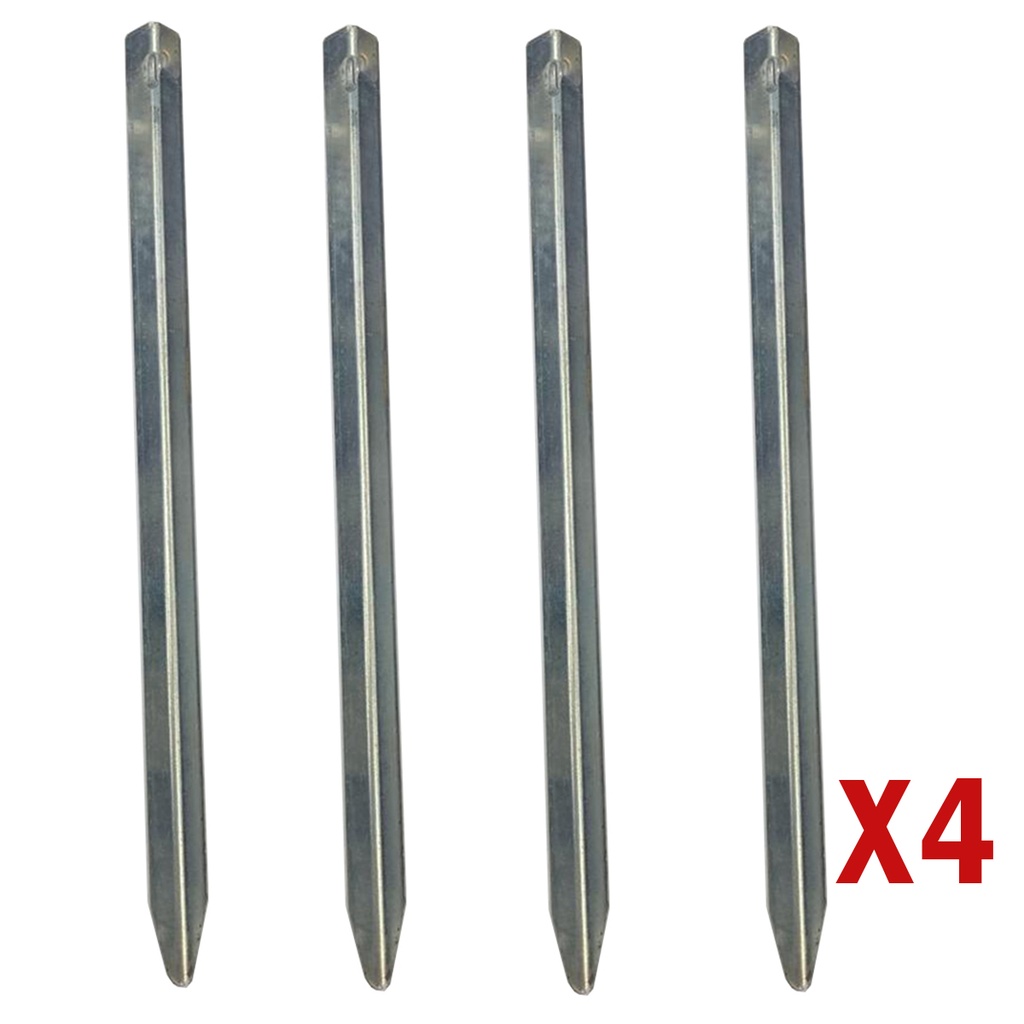 Estaca V 40 Cm Con Remache Carpas Gazebos X 4 Unidades