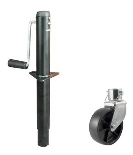 Pata Estabilizadora Trailer Con Gato Manivela Rueda 2000lbs
