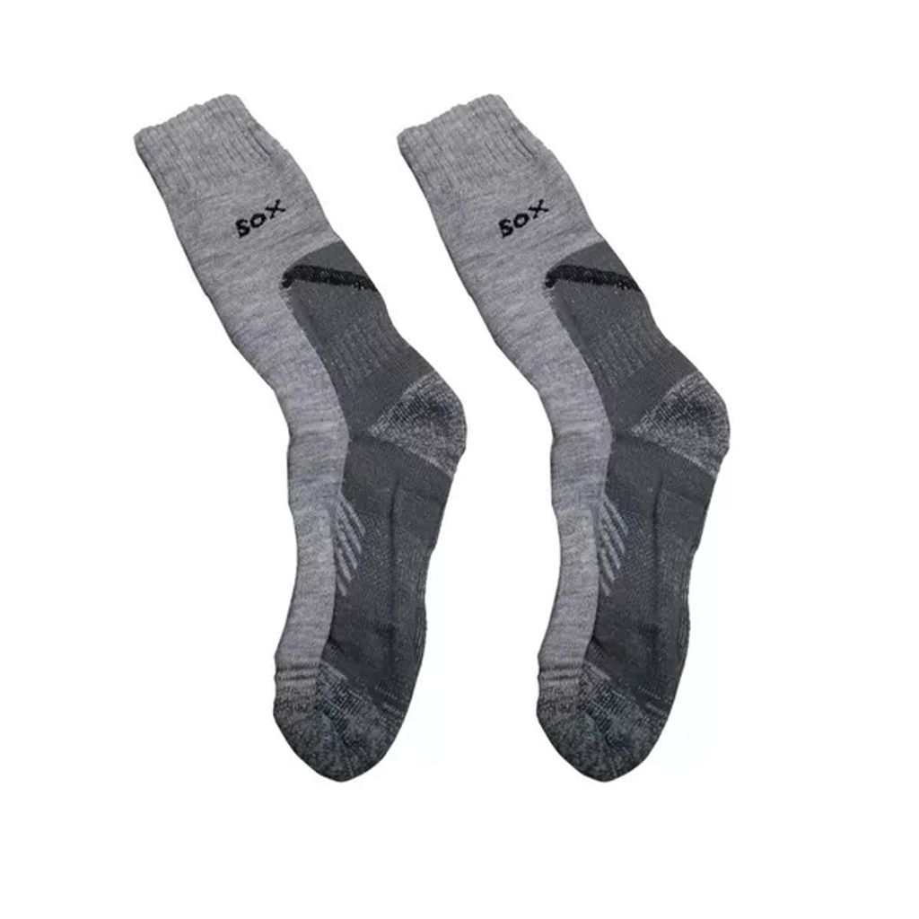 Medias Termicas Sox Outdoor Algodon Pigüe Talle L Gris