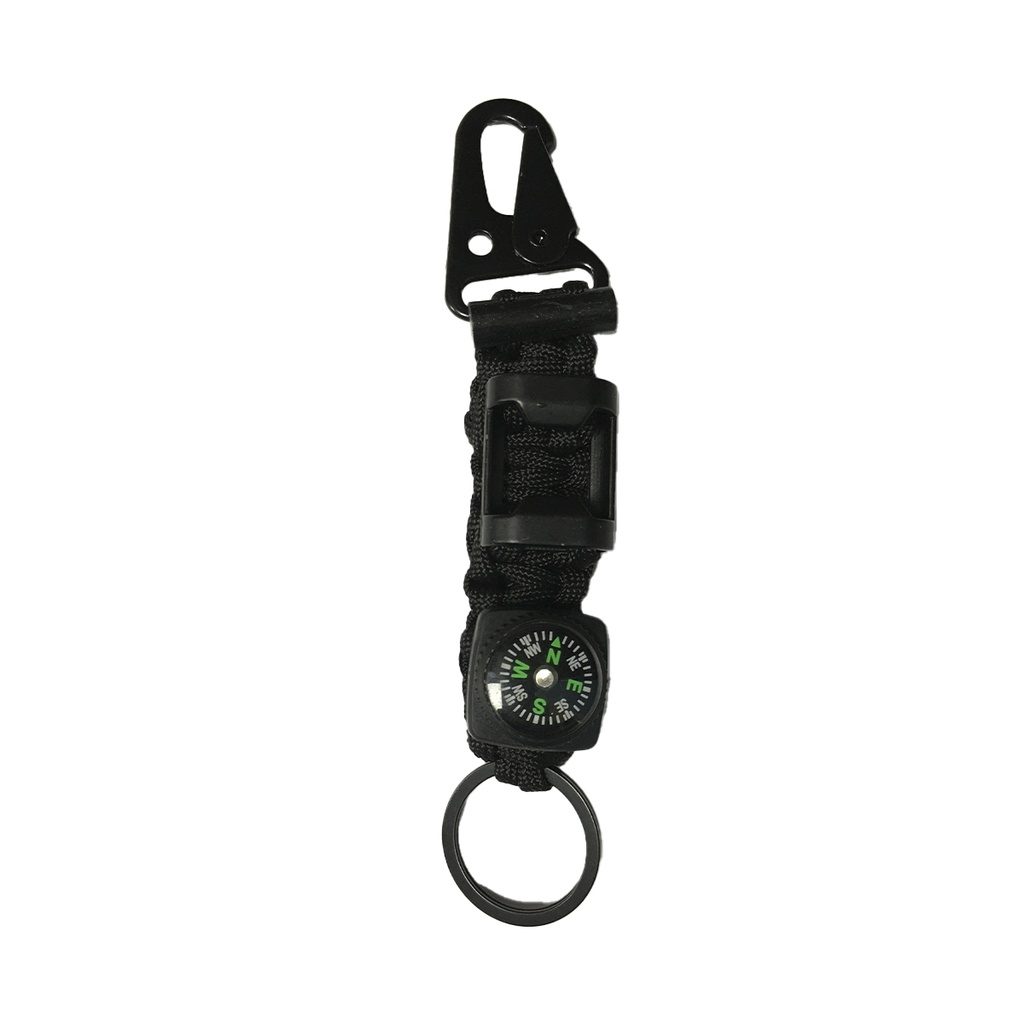 Llavero Supervivencia Paracord Pedernal Brujula Destapa 5en1