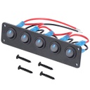 Tablero Náutico 5 Teclas 12-24v Led Azul Barco Rv Motorhome